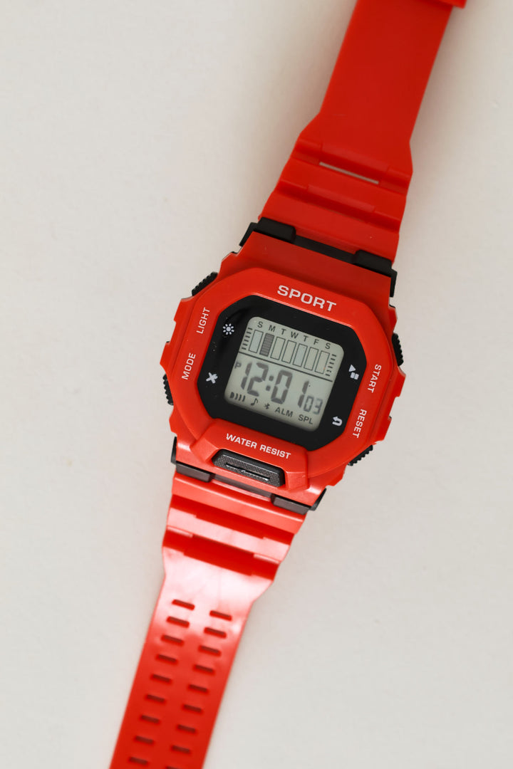 Pre-Boys Digital Shock Watch - Red