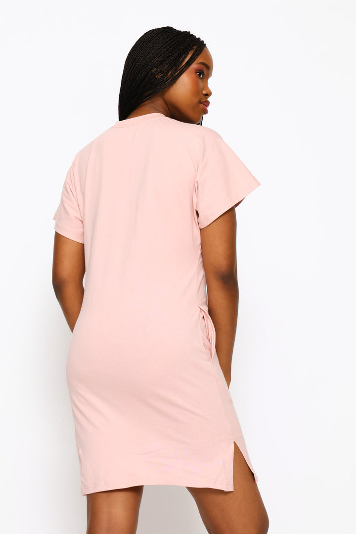Midi T-Shirt Dress - Pink