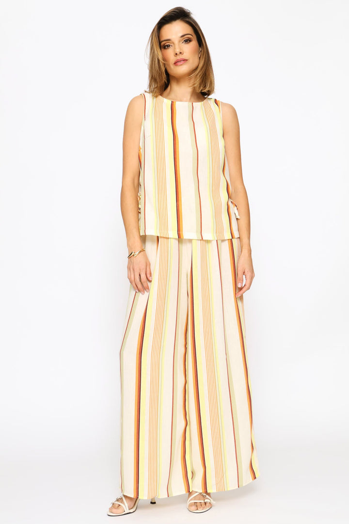 Side Ties Shell Tank - Yellow