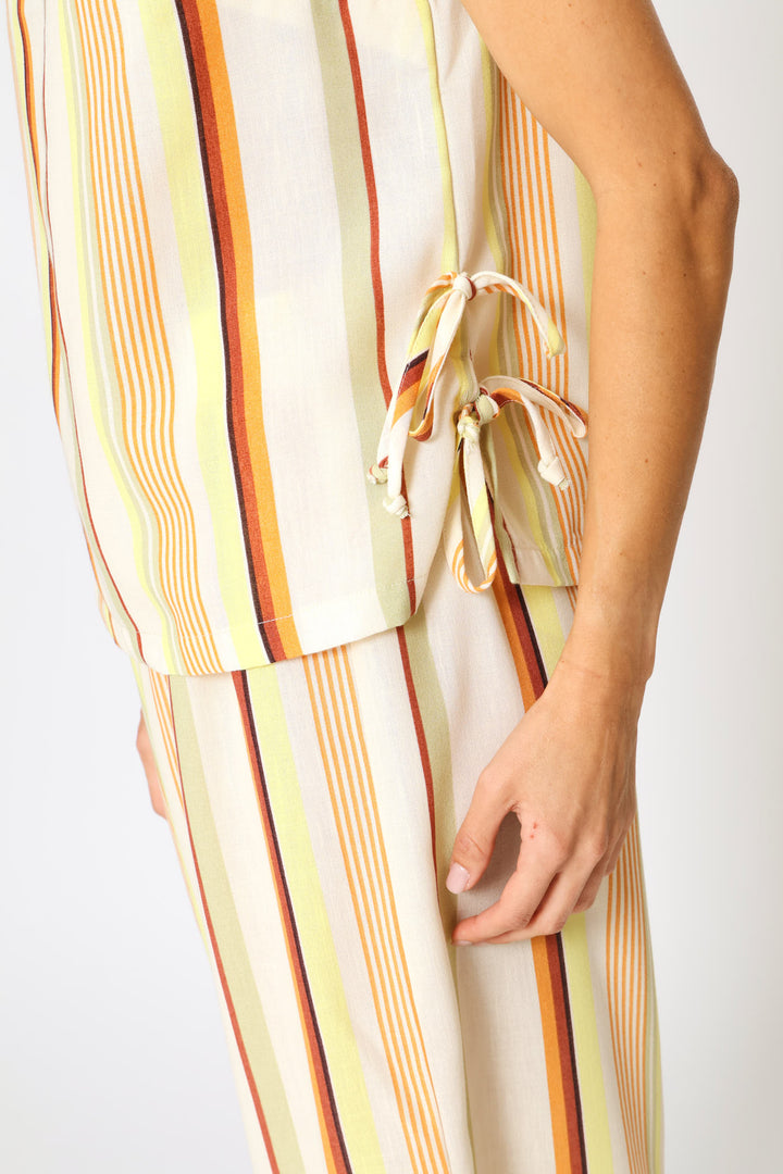 Side Ties Shell Tank - Yellow