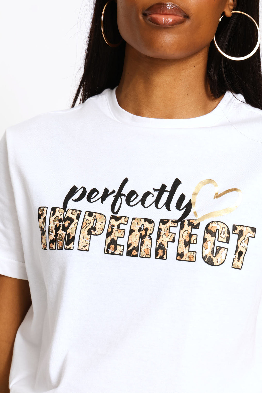 Perfectly Imperfect Animal Tee - White