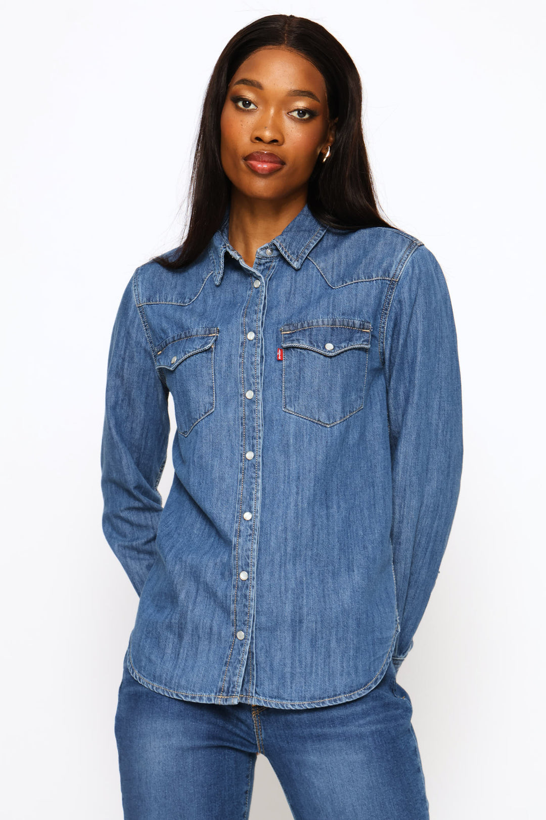 Heritage Western Denim Shirt - Dark Wash
