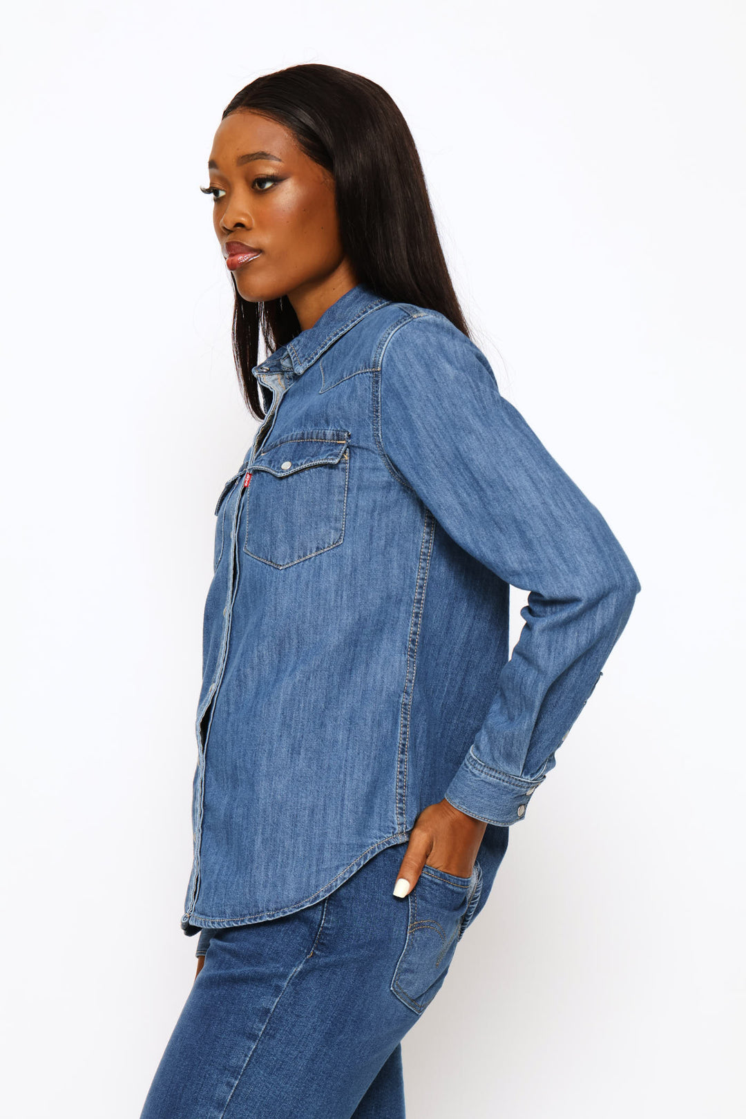 Heritage Western Denim Shirt - Dark Wash