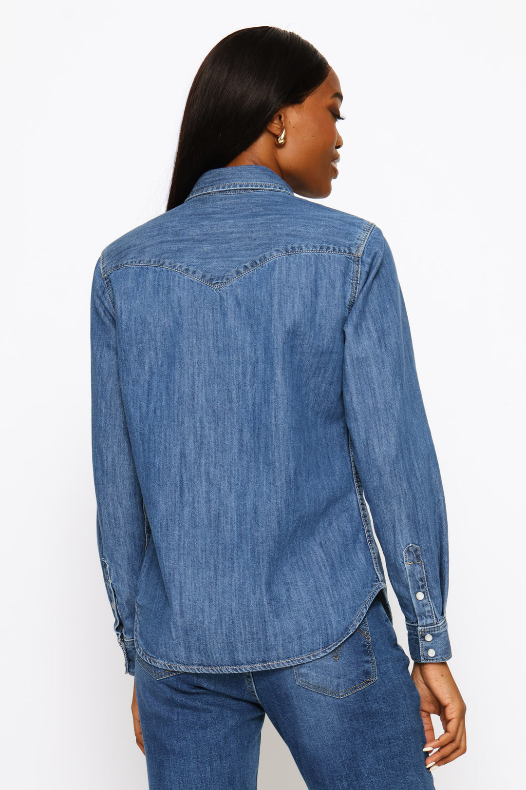 Heritage Western Denim Shirt - Dark Wash