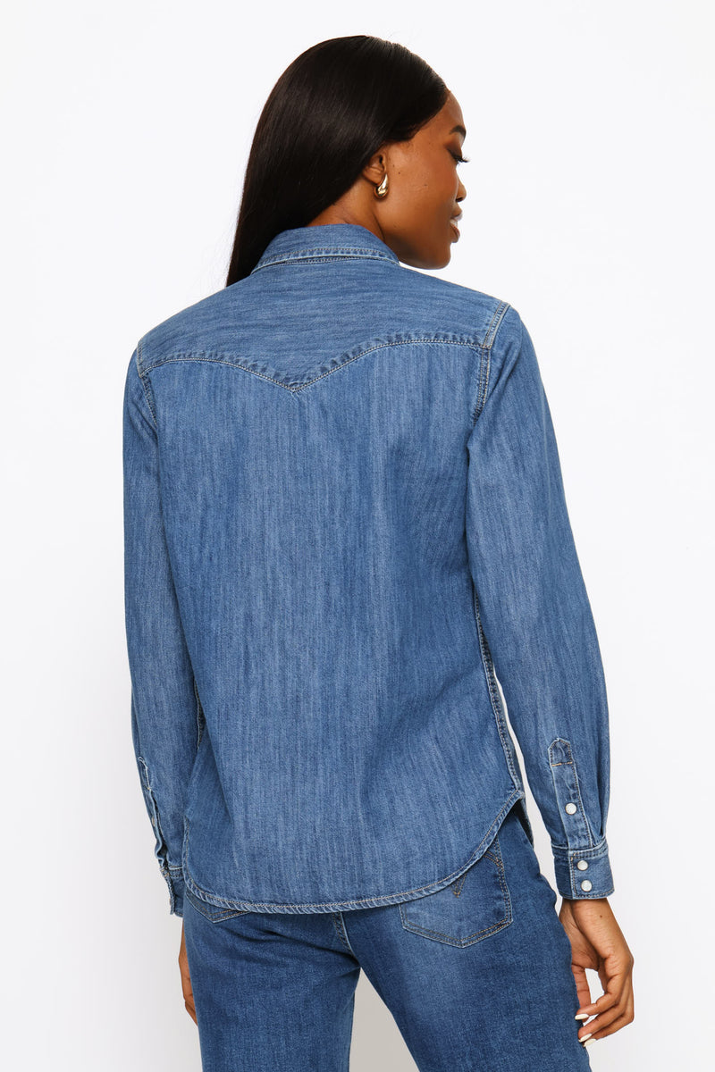 Heritage Western Denim Shirt - Dark Wash