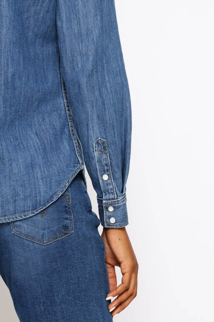 Heritage Western Denim Shirt - Dark Wash