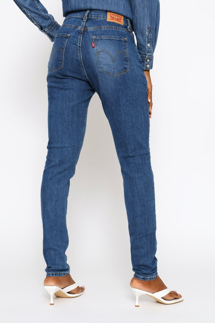 Curvy Hirise Super Skinny Denim Jean - Mid Wash