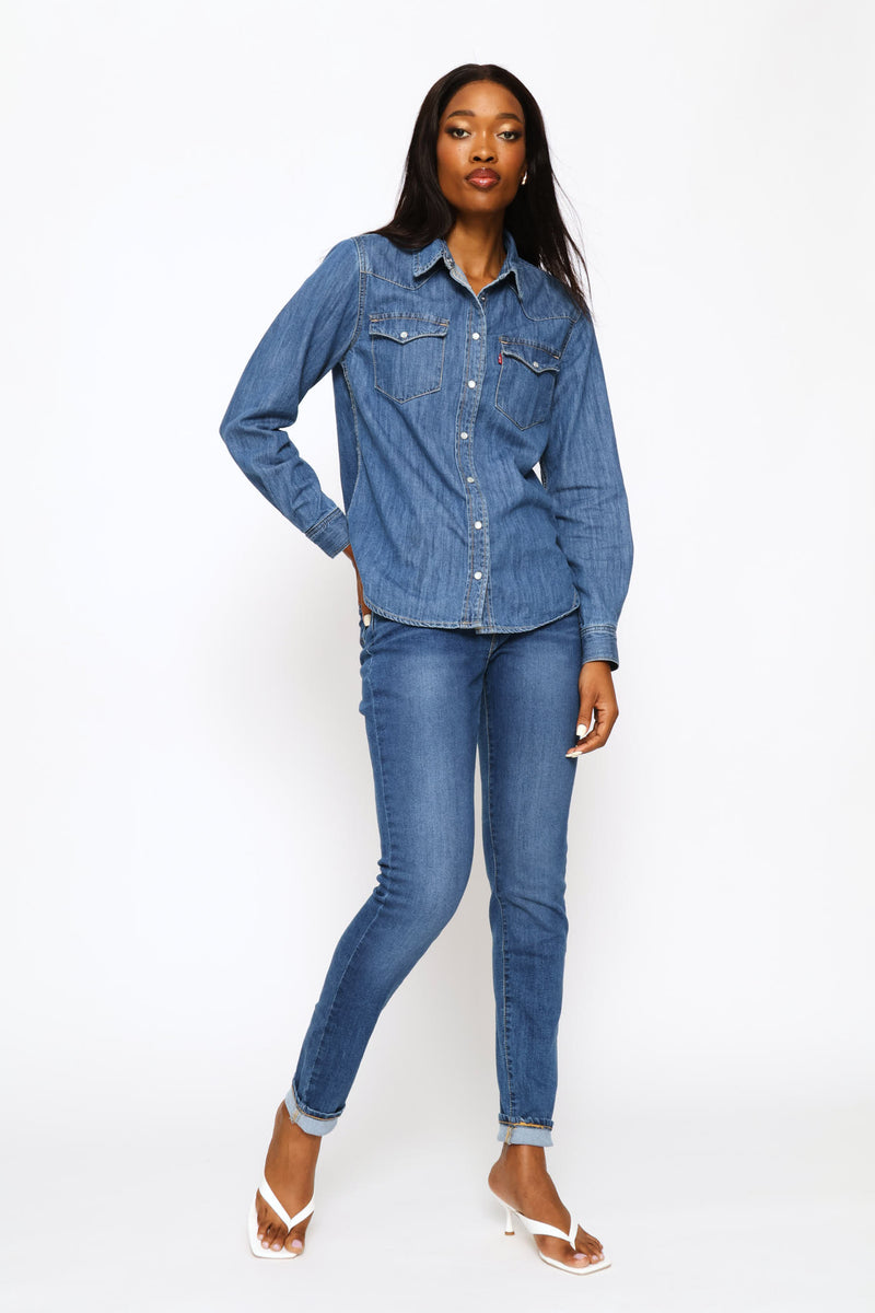 Heritage Western Denim Shirt - Dark Wash