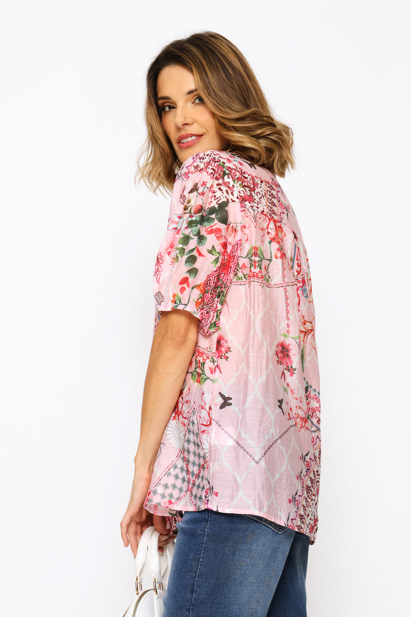 Floral Blouse - Pink