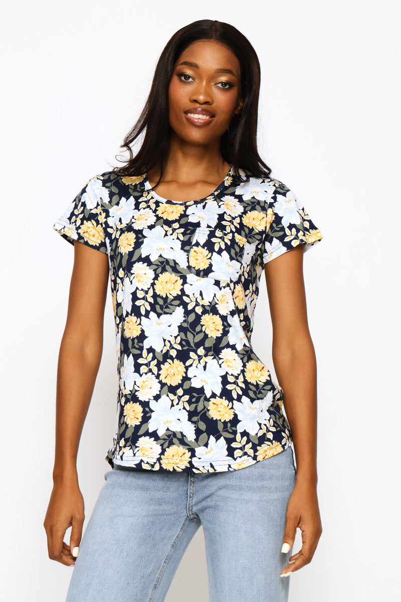 Printed Pocket Tee - Floral