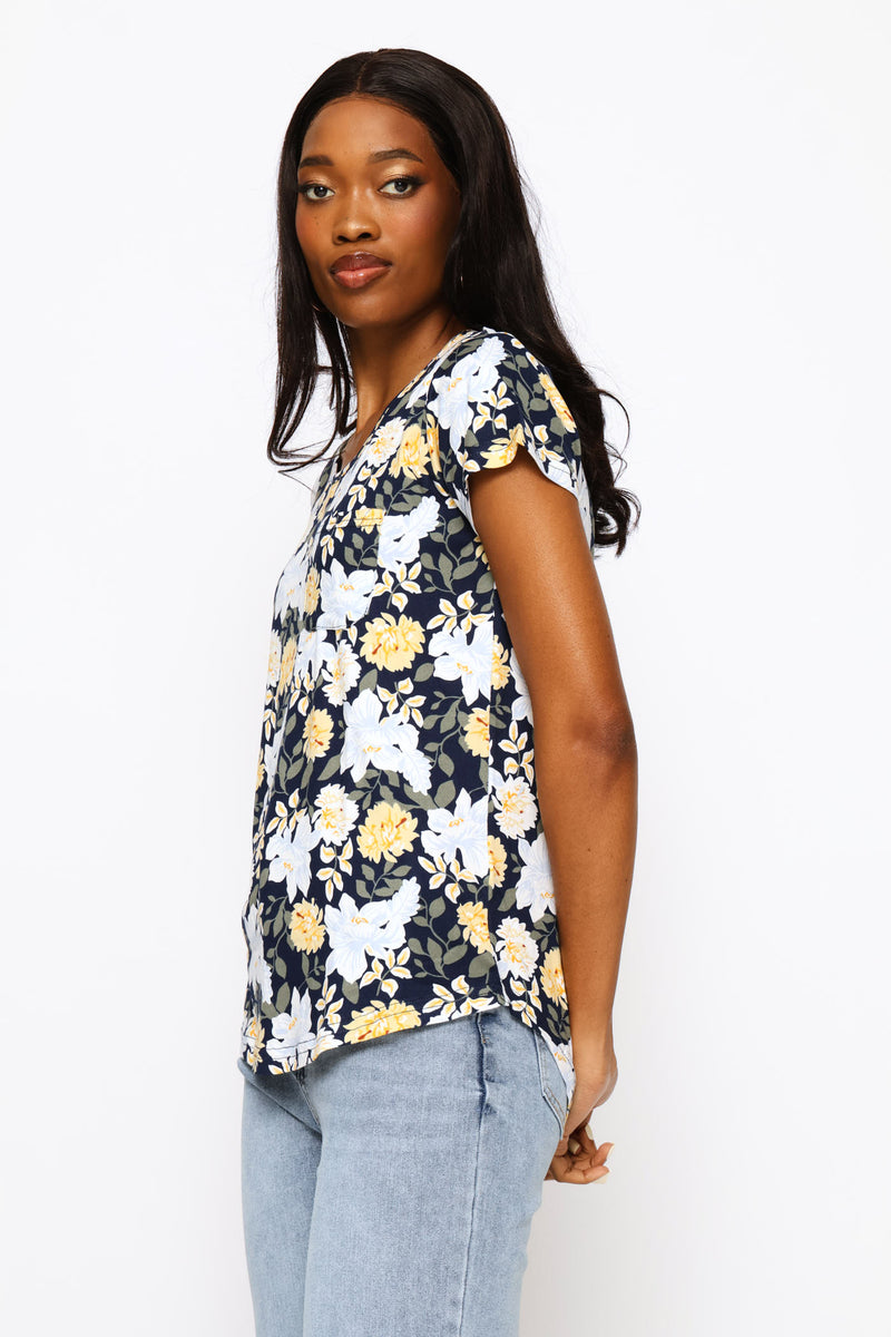 Printed Pocket Tee - Floral