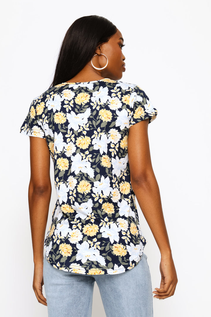 Printed Pocket Tee - Floral