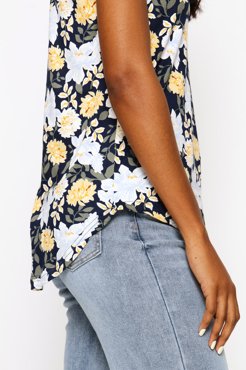 Printed Pocket Tee - Floral