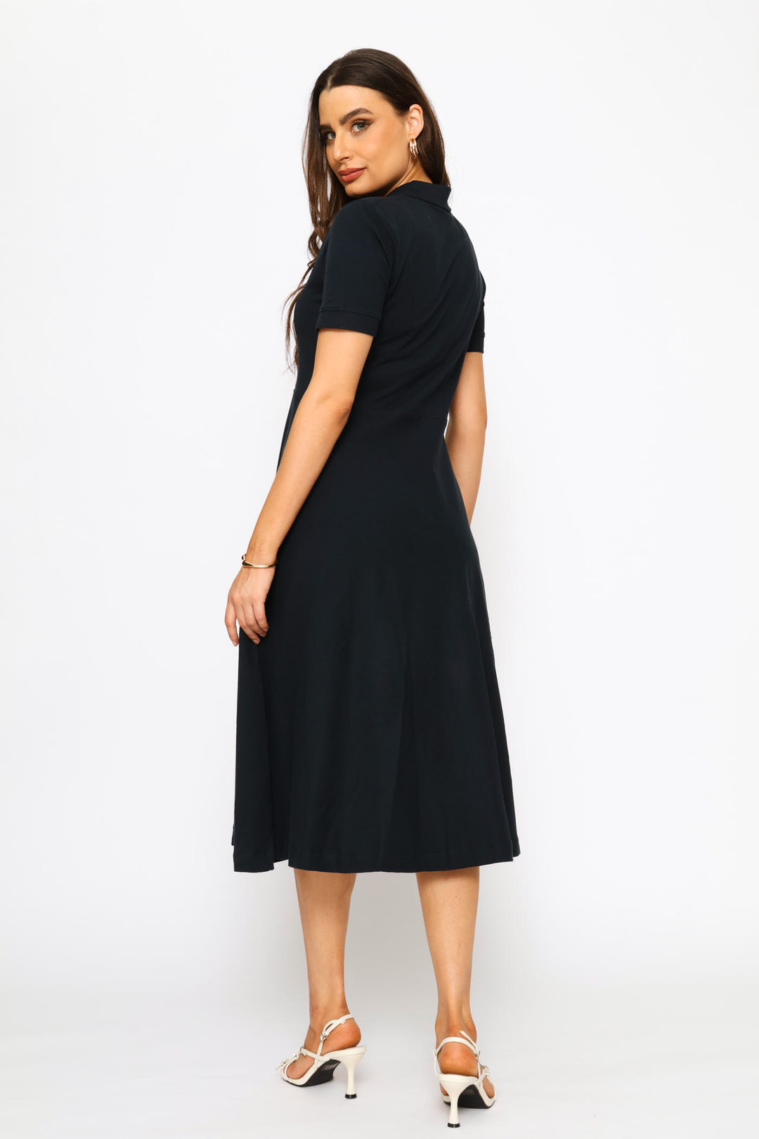 Emily Fit & Flare Golfer Dress - Navy