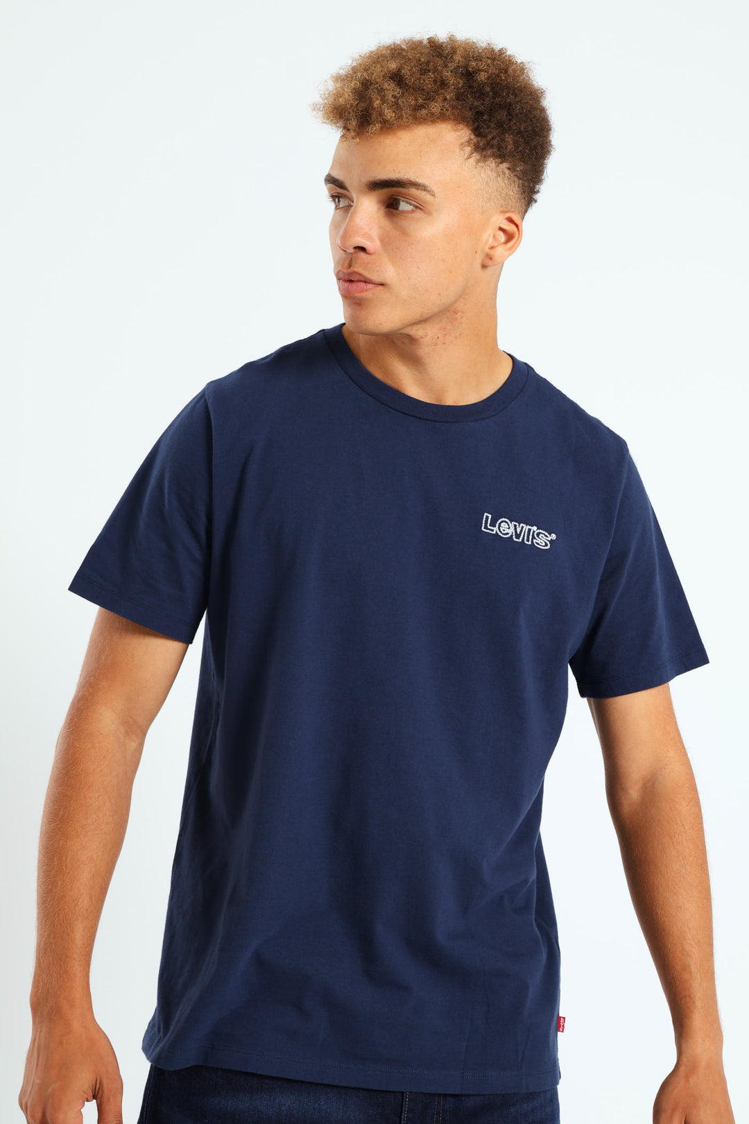 Graphic Crewneck Rope Batwing Tee - Navy