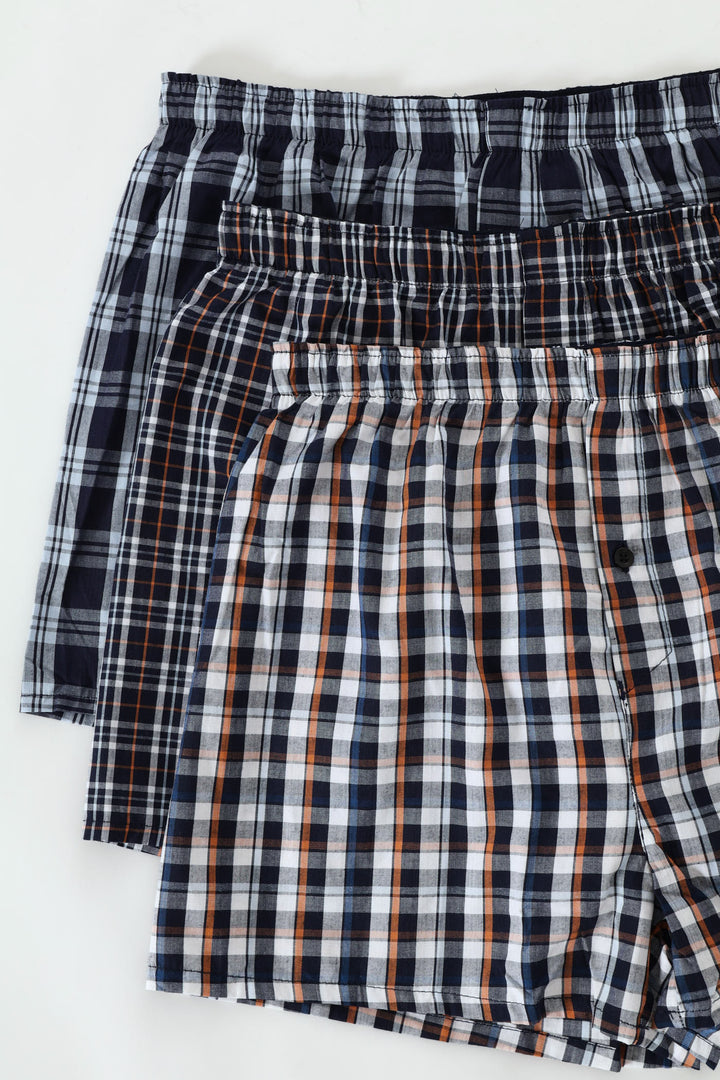 3 Pack Value Boxers - Blue