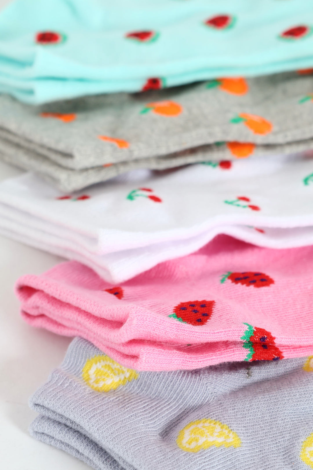 5 Pack Low Cut Fruit Salad Socks - Multi