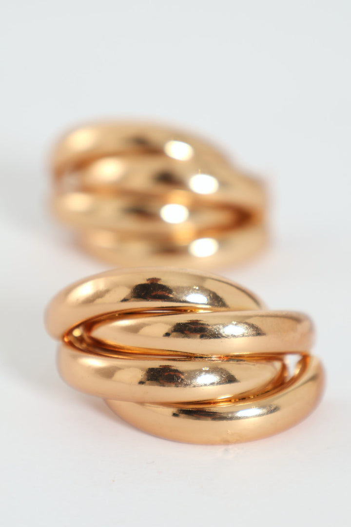 Half Ring Statement Earrings - Gold