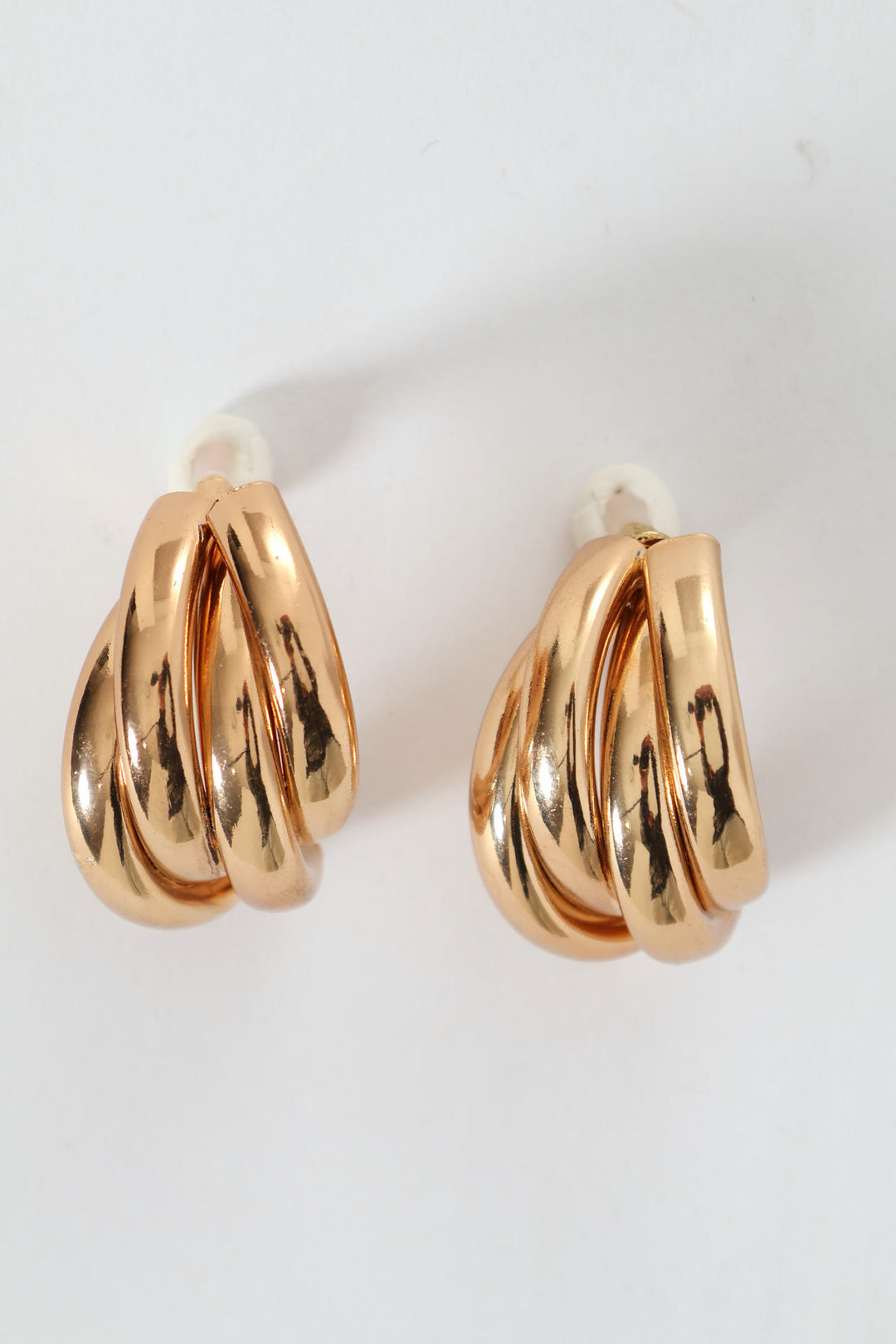 Half Ring Statement Earrings - Gold