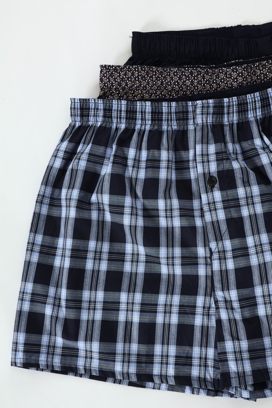 3 Pack Design Boxers - Navy