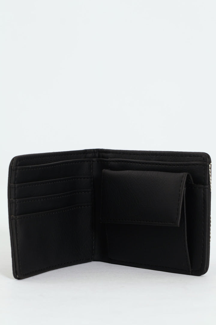 Geometric Patern Wallet - Black