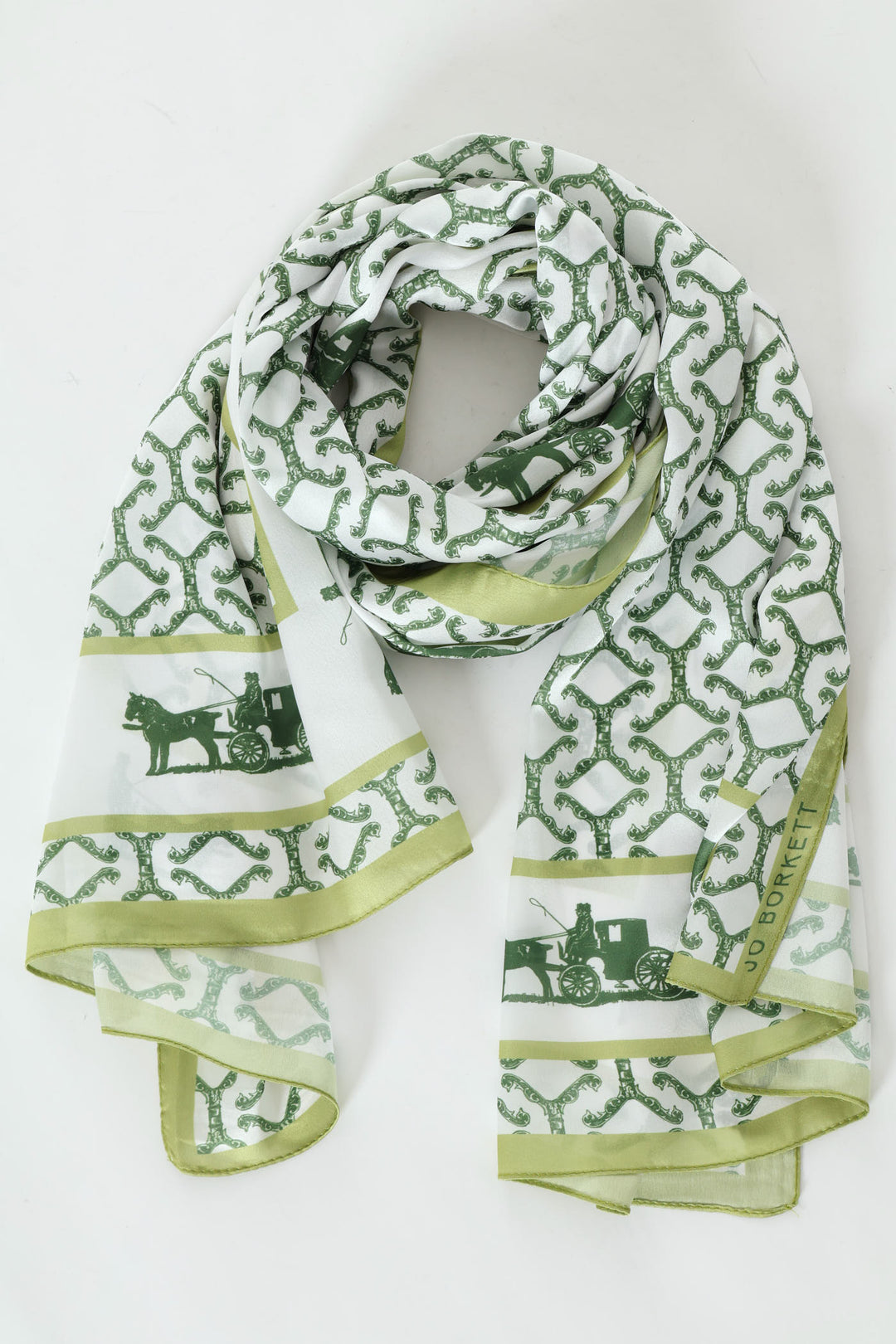 Silk Touch Carriage Scarf - Olive