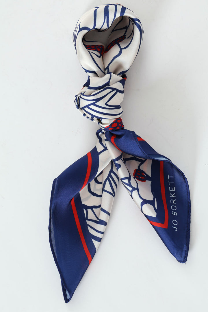 Silk Touch Meadow Scarf - Navy