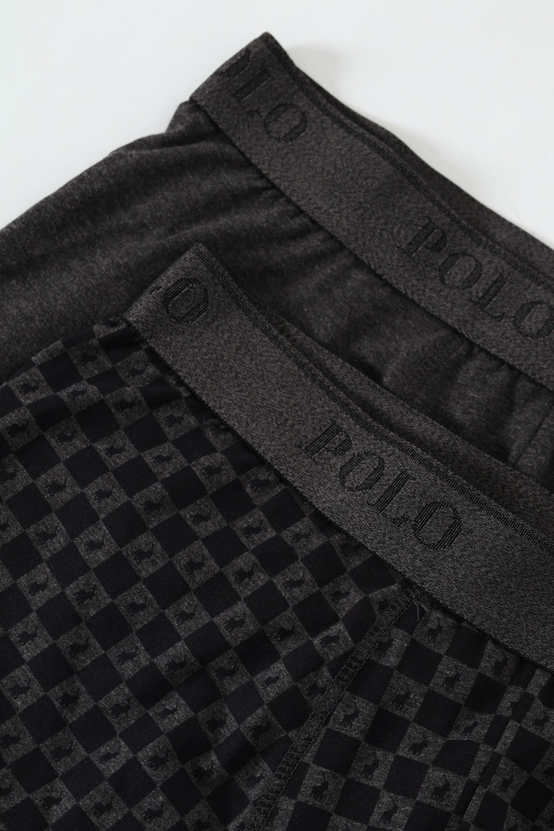 2 Pack Monogram Knit Boxer - Grey/Black