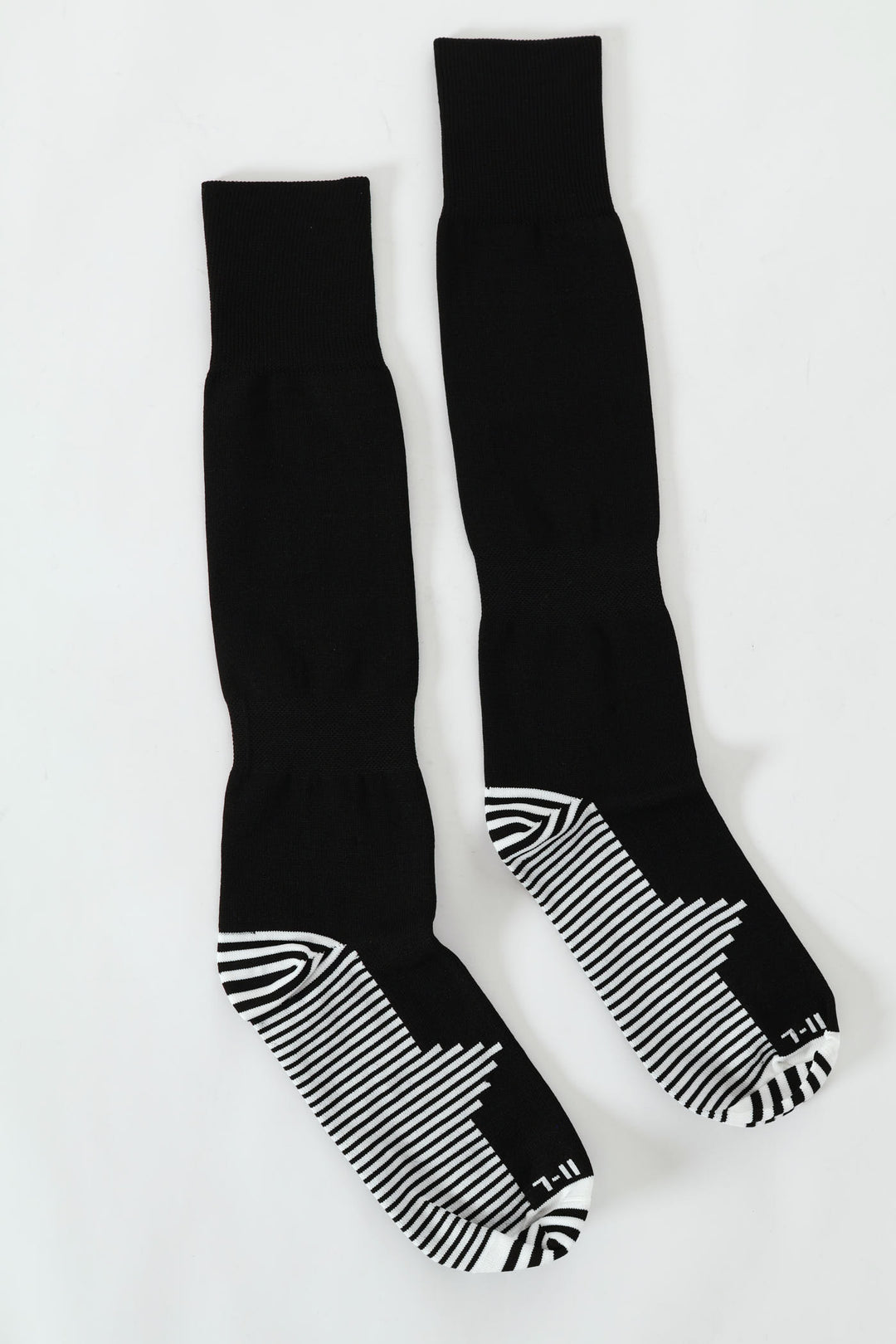 Single Long Length Soccer Socks - Black