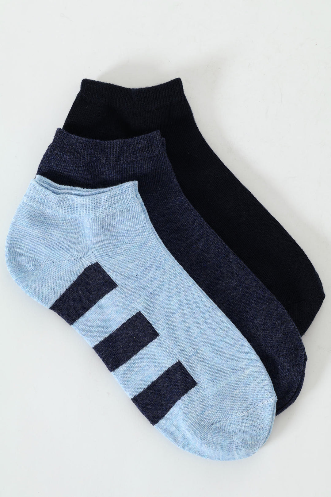 3 Pack Low Cut Socks - Blue