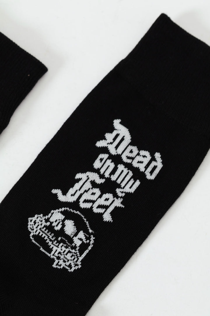 Single Dead Feet Anklet Socks - Black