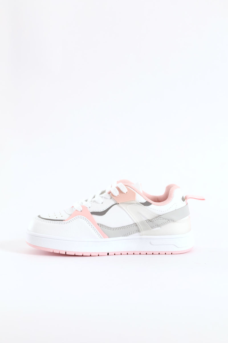 Girls Lilo Sneaker - White/Lilac