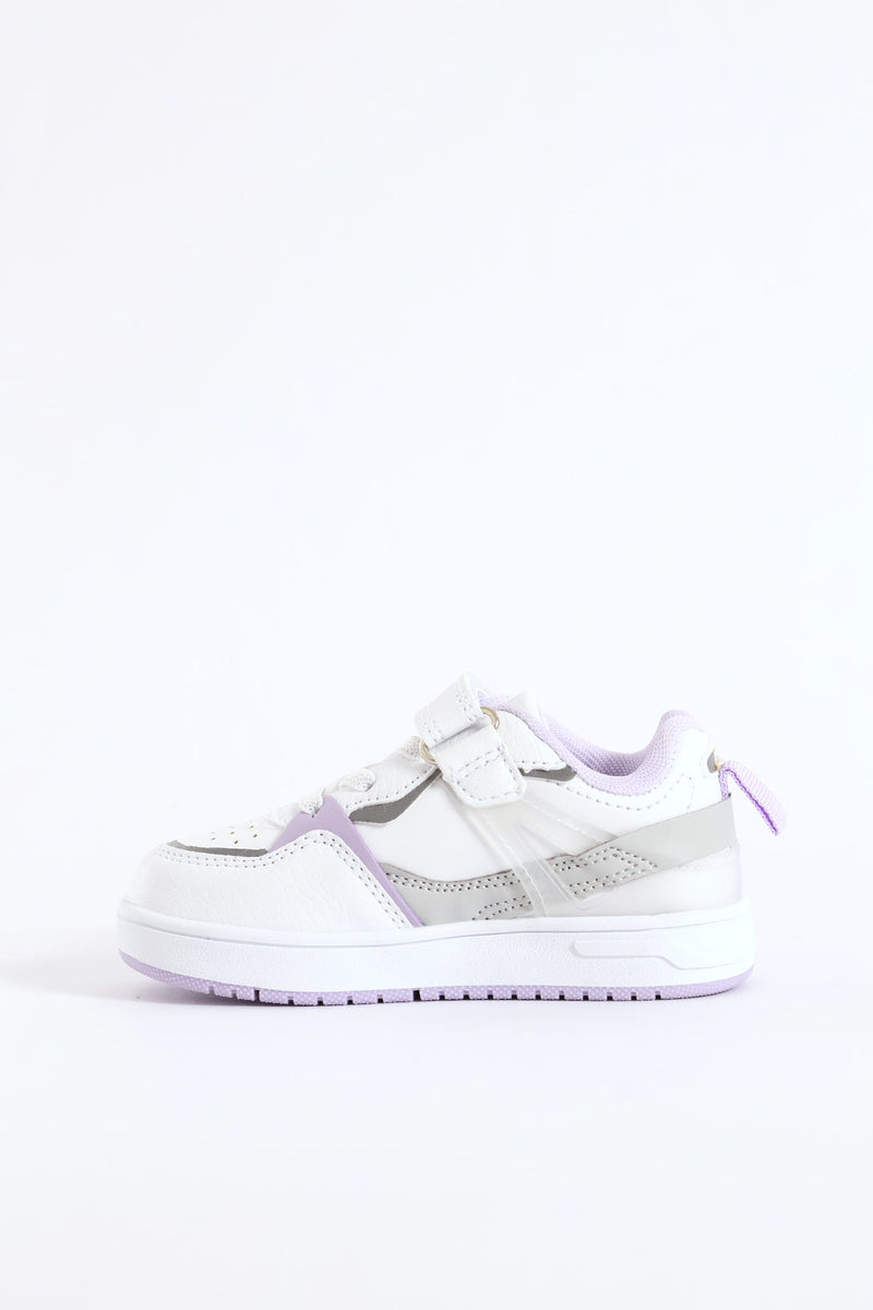 Pre-Girls Lilo Sneaker - White/Lilac