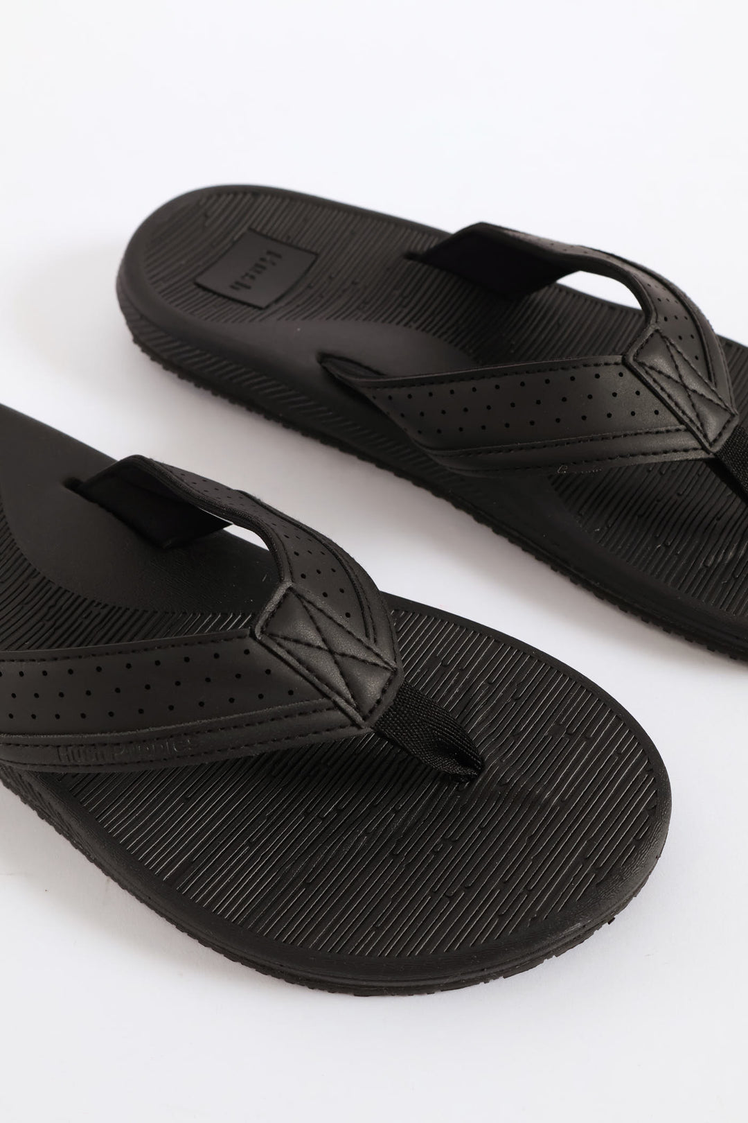 Strut Wide Vamp Sandal - Black