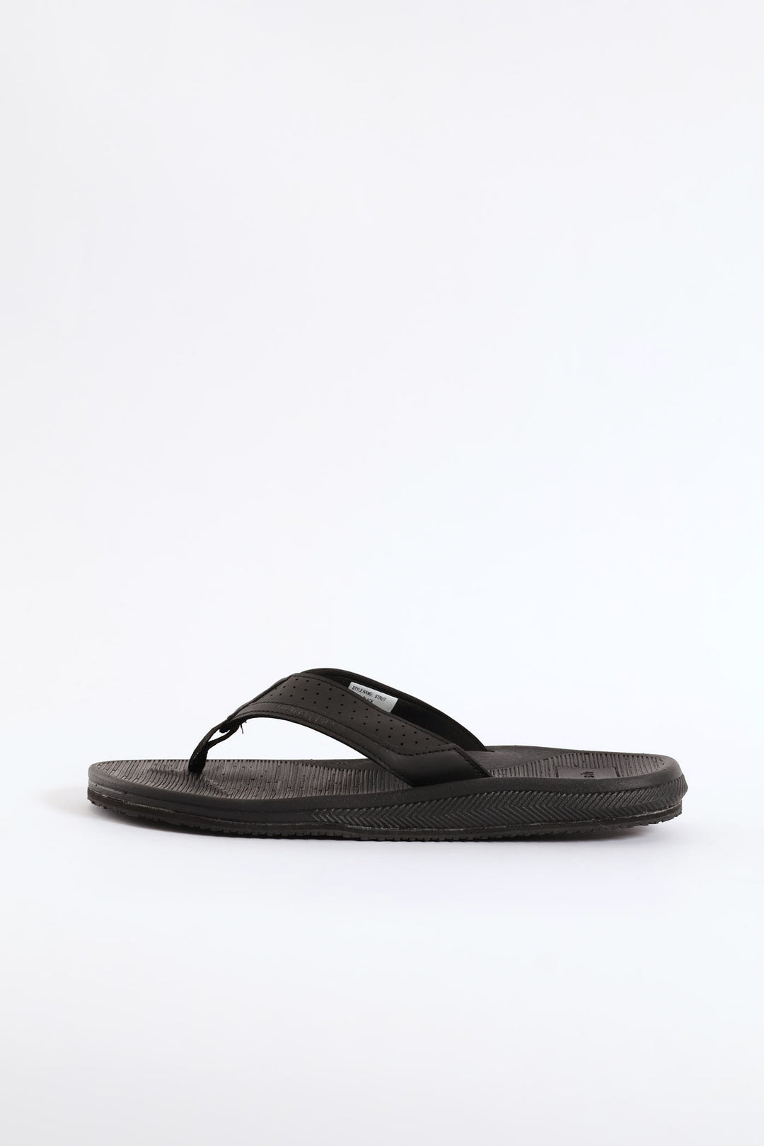Strut Wide Vamp Sandal - Black
