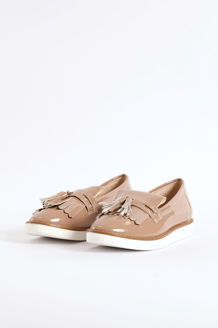 Tassle Trim Boat Shoe - Blush