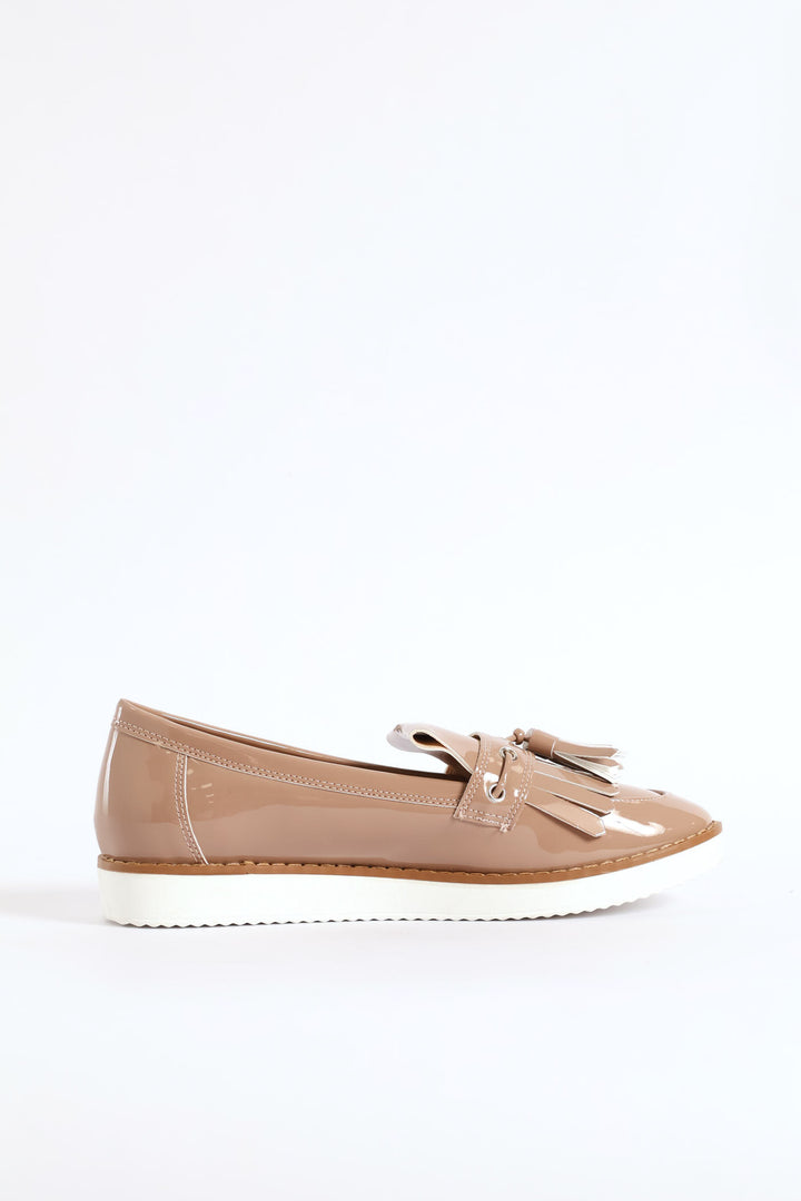 Tassle Trim Boat Shoe - Blush
