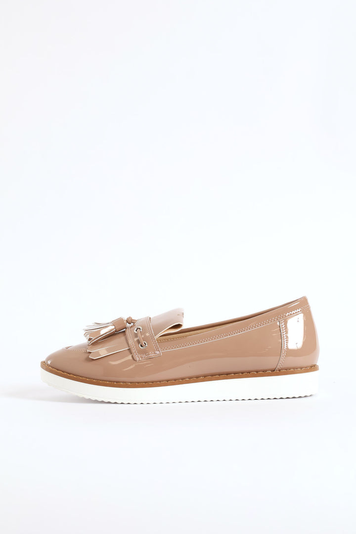 Tassle Trim Boat Shoe - Blush