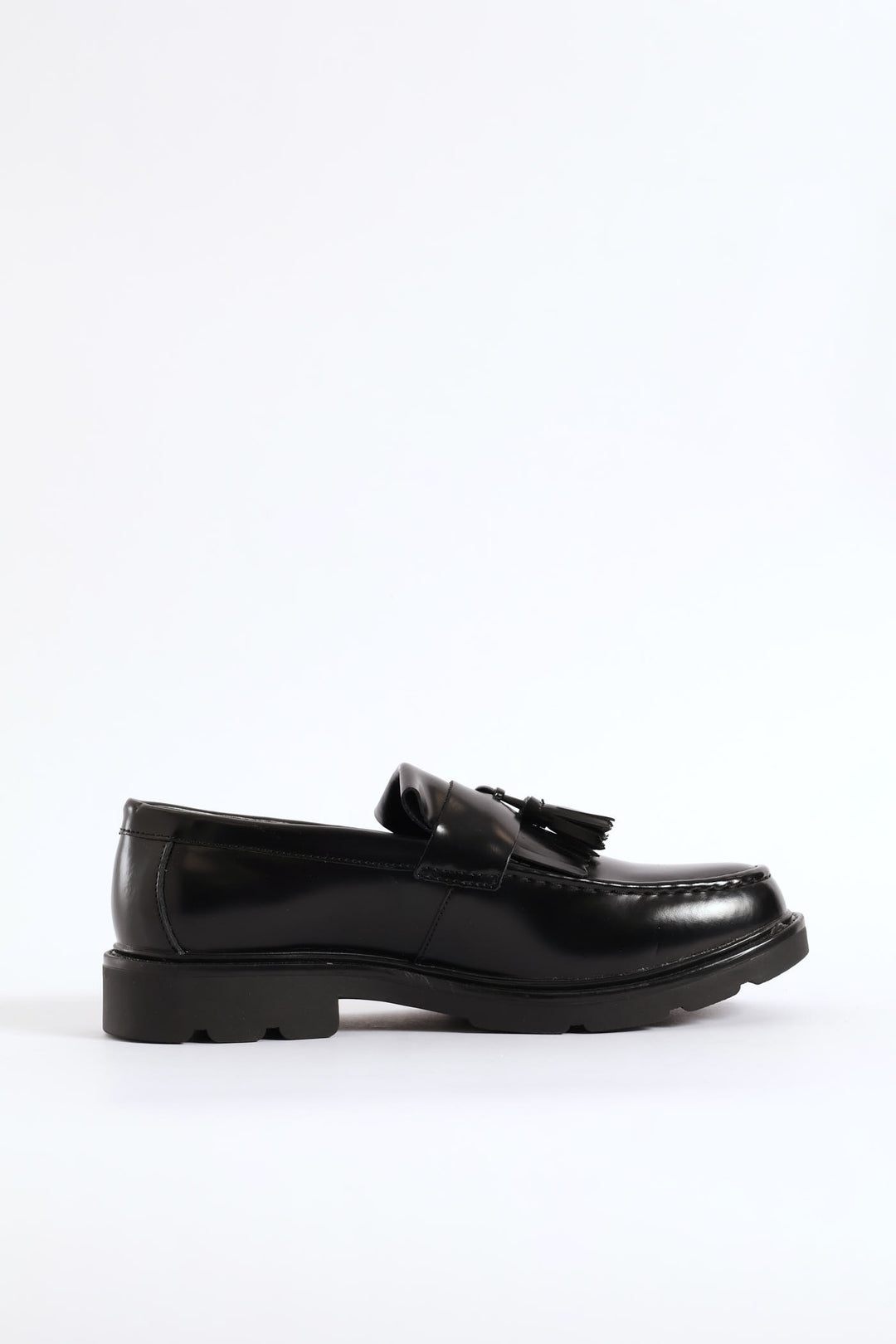 Fringe & Tassle Chunky Slip On - Black