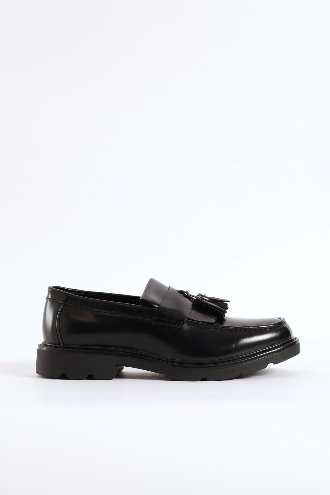 Fringe & Tassle Chunky Slip On - Black