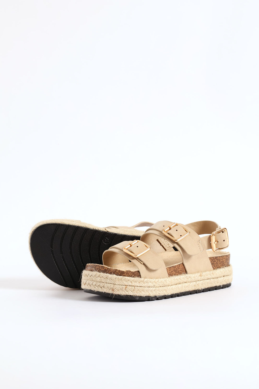 Girls Platform Espadrille Sandal - Taupe