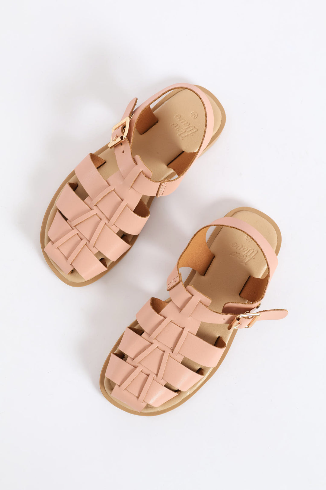 Girls Pu Fisherman Sandal - Blush