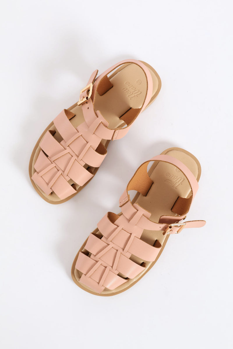 Girls Pu Fisherman Sandal - Blush