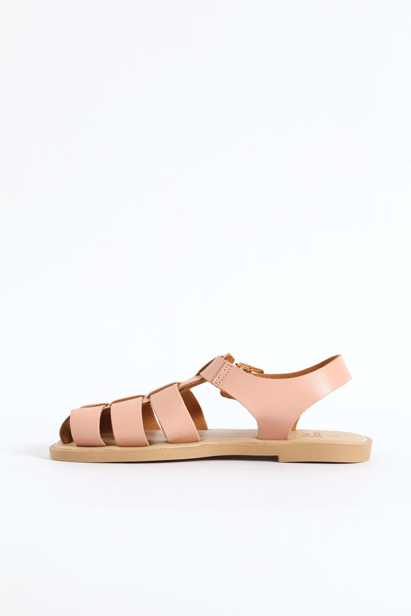 Girls Pu Fisherman Sandal - Blush