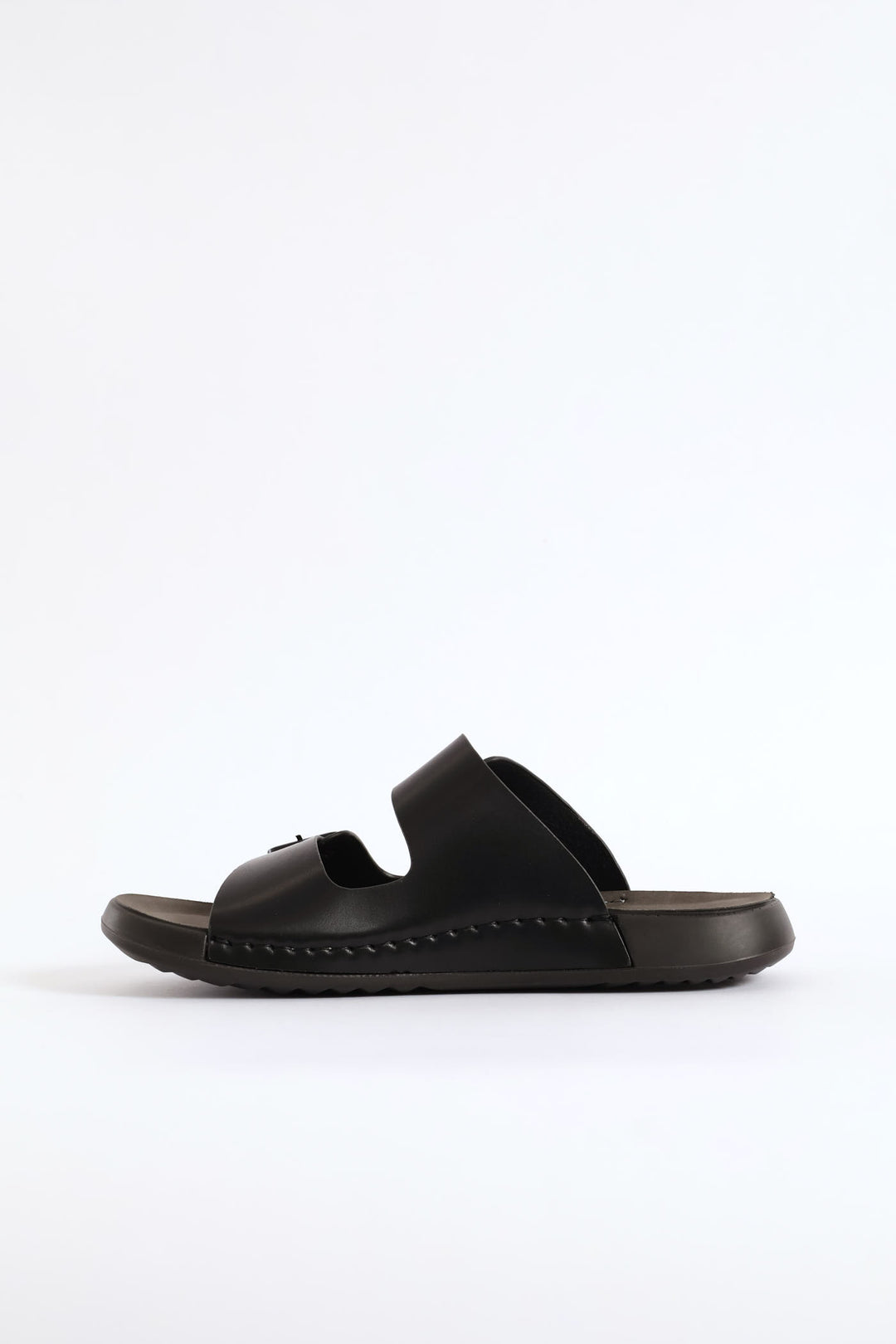 Double Buckle Comfort Sandal - Black