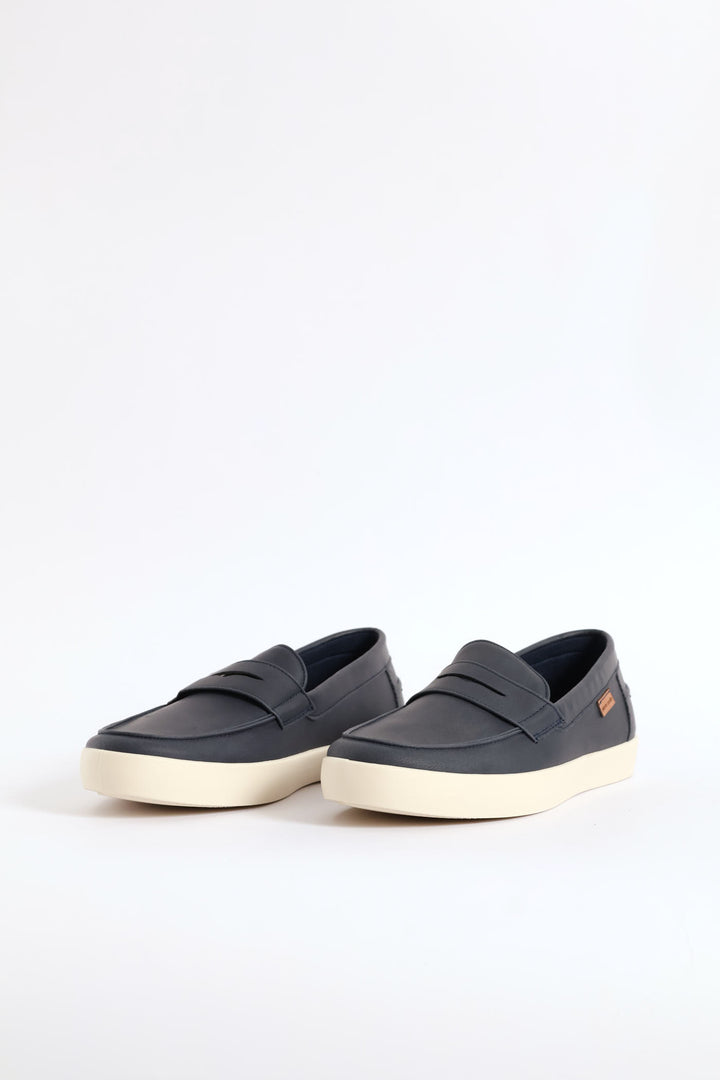 Penny Moccasin Casual Slip On - Navy