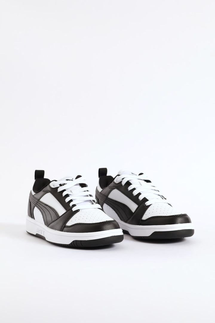 Boys Rebound V6 Lo Sneaker - Black/White