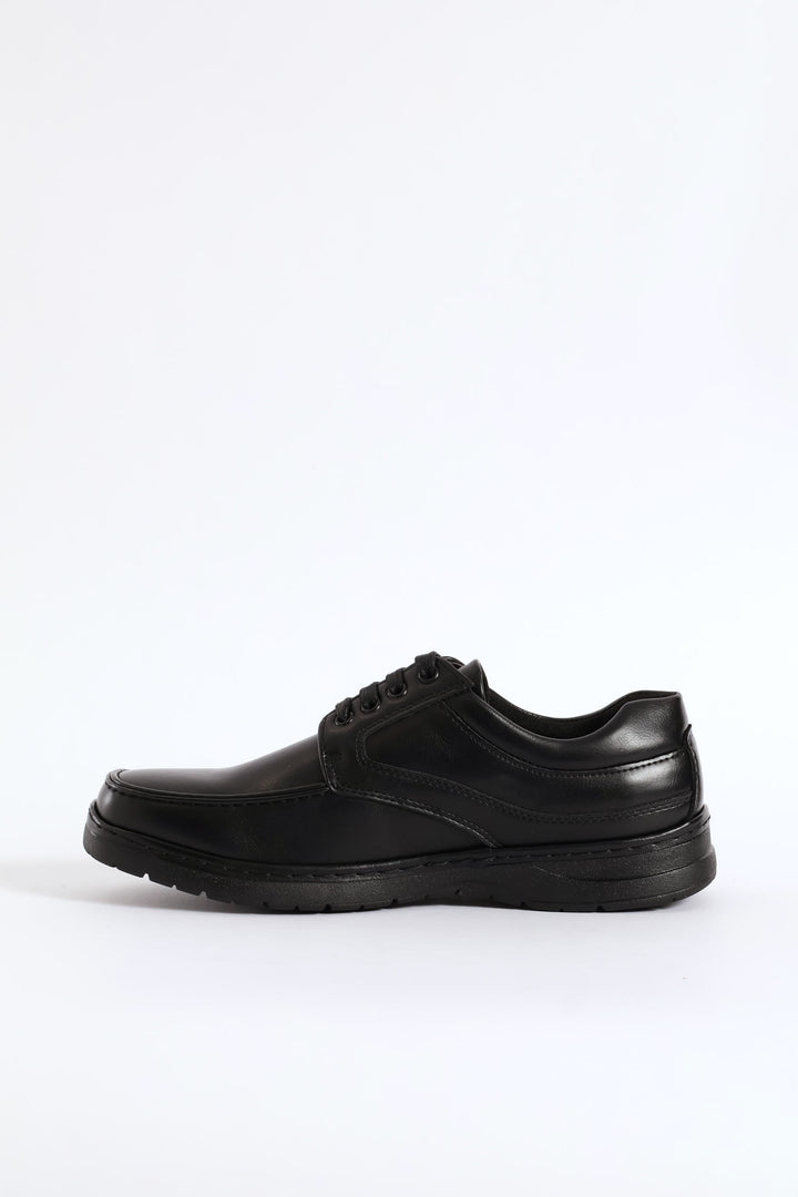 Lace Up Smart Casual Shoe - Black