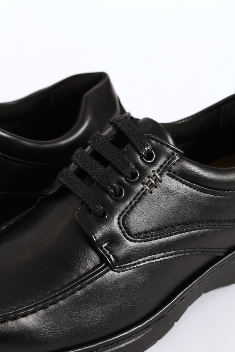 Lace Up Smart Casual Shoe - Black