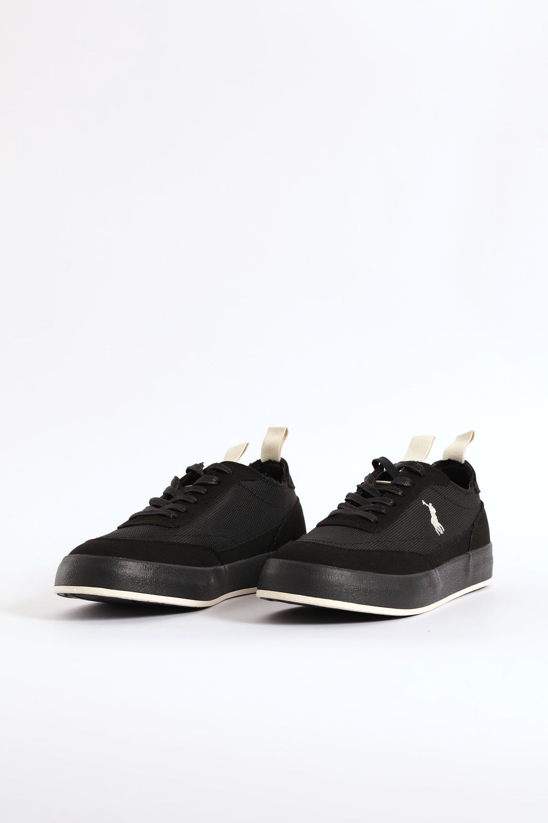 Textured Court Sneaker - Black